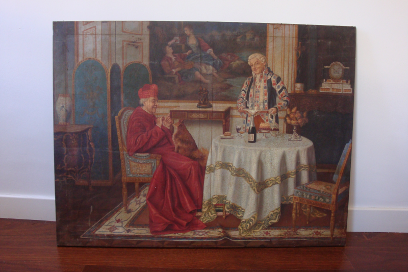 Óleo sobre lienzo de la segunda mitad del siglo XIX