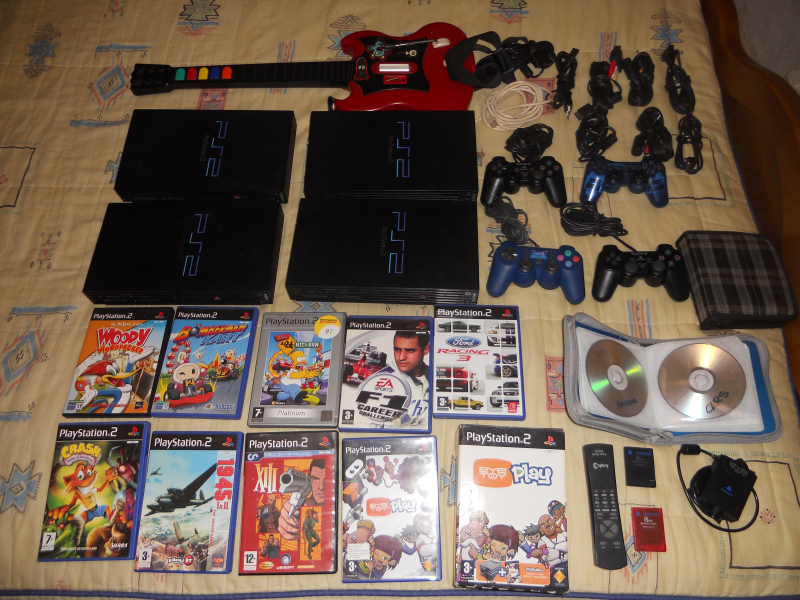 4 ps2 con accesorios