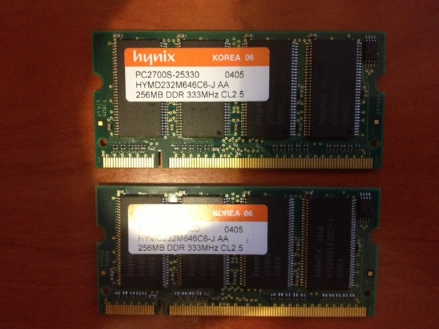 Memoria RAM Portatil Toshiba