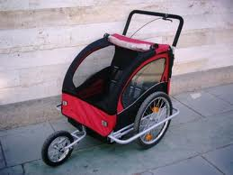 Remolque bicicleta para 2 niños