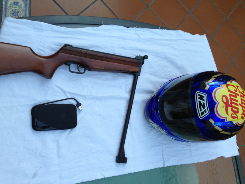 disco duro 500gb,casco nzi y carabina 4,5
