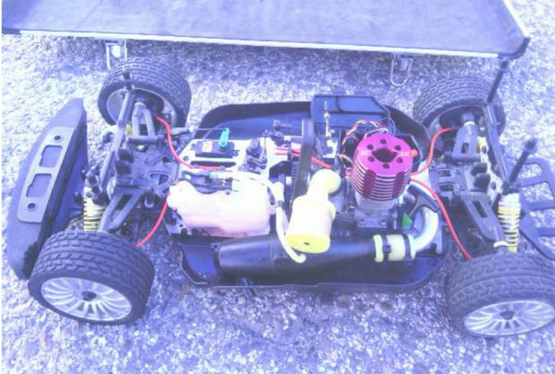 coche rc radiocontrol gasolina por banco de pesas