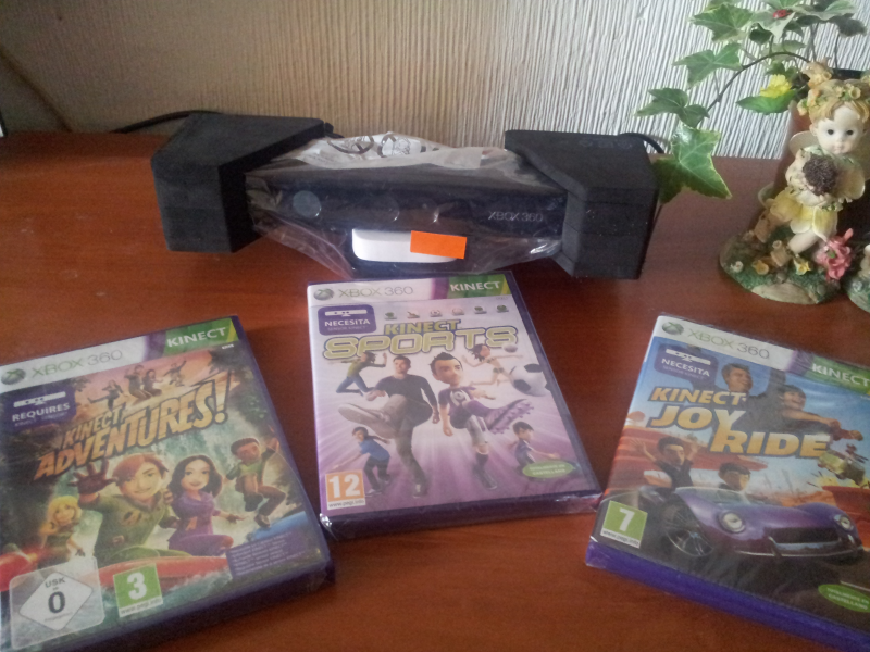 kinect y tres juegos para xbox
