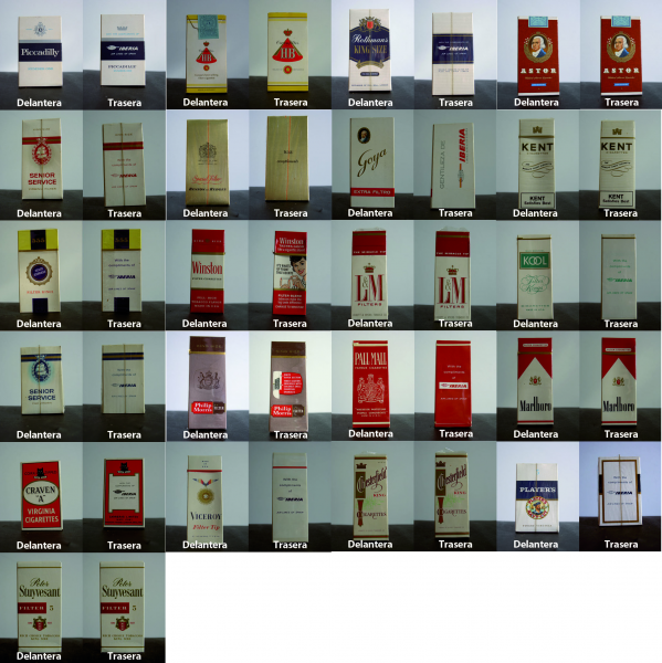 Cajetillas de tabaco antiguas