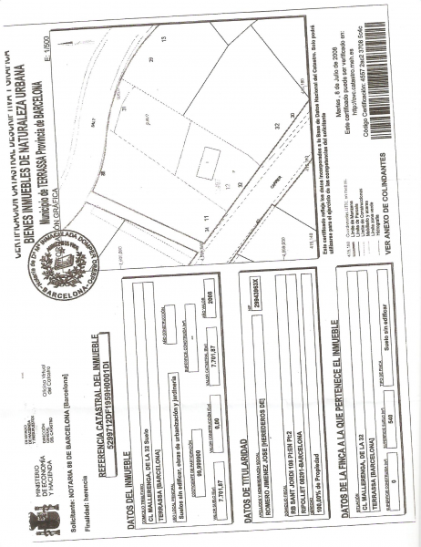Parcela en urbanización por parking(Bcn) o estudio en otra comunidad 