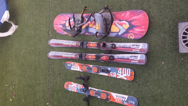 tabla snow, esquís o snowblade
