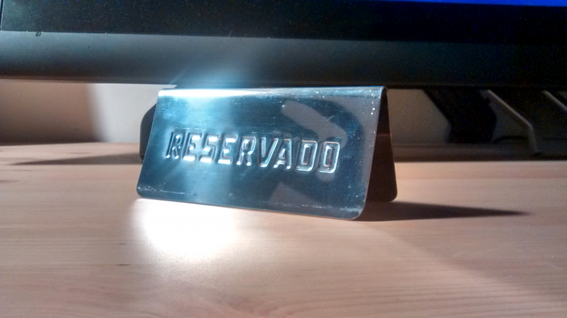 Placa Reservado