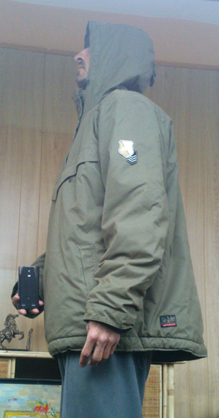chaquetón plumas quiksilver sin cremallera central