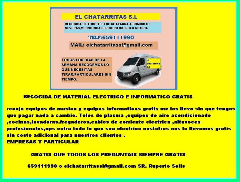 recogida de chatarra gratis