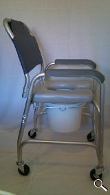 Silla subescaleras manual, silla orinal con ruedas y barrotes cama.
