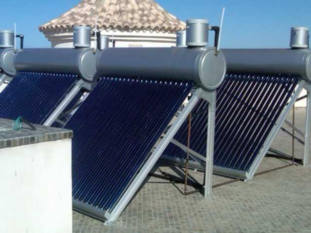 placa solar de agua caliente