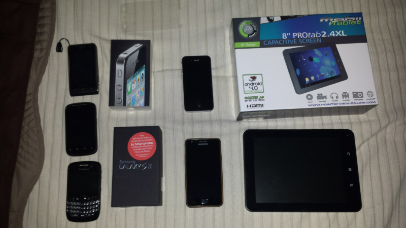 samsung galaxy s2 y iphone 4 (moviles)